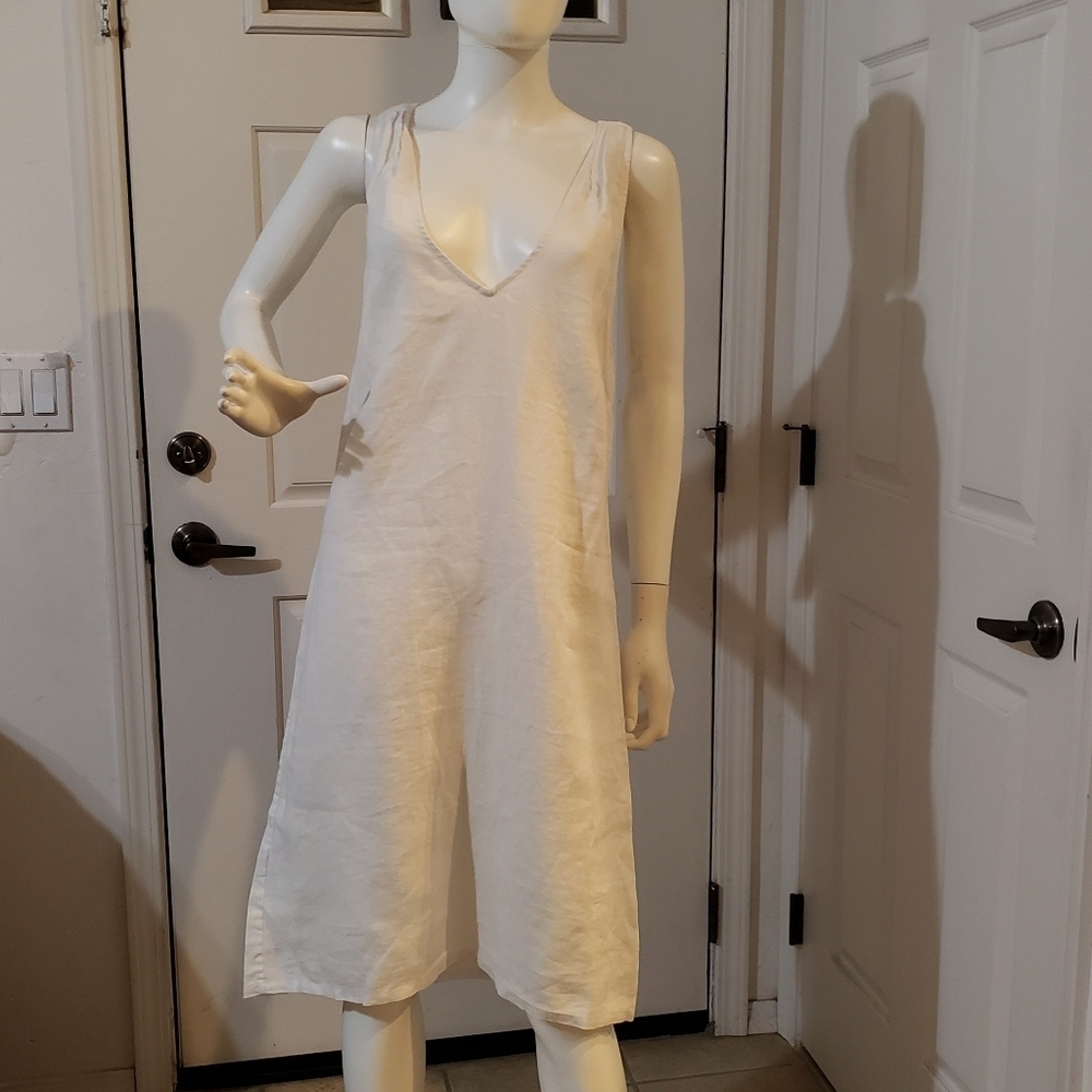 Tommy Bahama Two Palms Linen Tie-Back Halter Dress